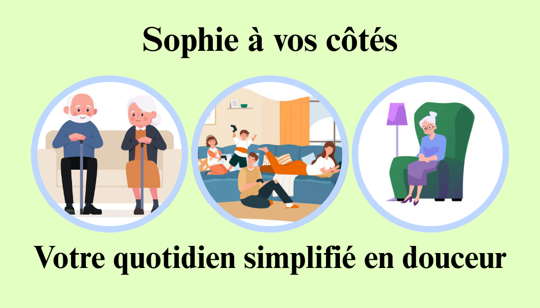 Illustration d’une famille à la maison
